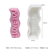 Moules époxy de moulage Unique, moules en résine de pilier ondulé, moule de bougie de lettre en Silicone pour la fabrication de bougies