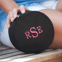 Étui de rangement pour collier en nylon rond avec logo personnalisé, étui de présentation, organisateur de bijoux pour voyager