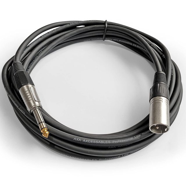 Manufacture Wholesale Stereo 1/4 TRS Jack Male to 3 Pin XLR Nylon Braided Mic Cable 6.35MM to Male Xlr to 6.5 Audio Cables