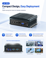 Mini PC Robusto sin Ventilador con Doble LAN, 2 COM, USB, HD, VGA, SSD para Máquinas, Kioscos, Compatible con Windows y Linux
