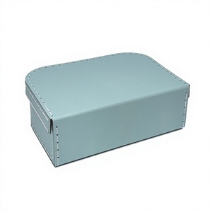 Caja de Cartón Rígido con Forma de Maleta Azul Claro con Asa para Regalos y Manualidades - Product Image 3