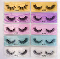 Faux cils de luxe en fourrure de vison 3D, multi-couches, effet naturel, longs, volumineux, style dramatique et ébouriffé, en bande