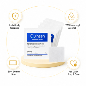 100 Unidades/Caja, Toallitas de Preparación con Alcohol Isopropílico <span class=keywords><strong>al</strong></span> <span class=keywords><strong>70</strong></span>%, Envueltas Individualmente, Preparación Médica de la Piel, Venta <span class=keywords><strong>al</strong></span> Por Mayor - Product Image 4