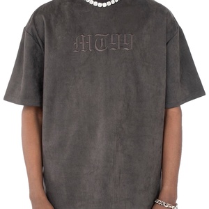 เสื้อยืดผู้ชายทรงโอเวอร์ไซส์ ผ้าถัก ปักลาย 3 มิติ ผ้ากันยับ ระบายอากาศดี แขนสั้น เหมาะสำหรับออกกำลังกาย/วิ่ง ทรงพอดีตัว - Product Image 2