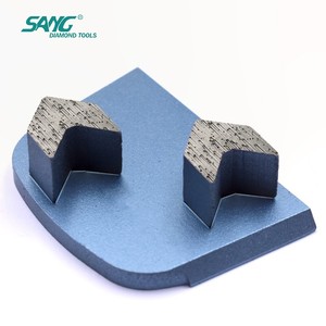 SANG Bloc de ponçage diamanté de qualité supérieure à double segment en forme de flèche, à liaison métallique, très demandé pour sols en béton - Product Image 3