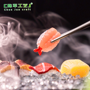 Meilleures ventes : Accessoires de décoration pour maison de poupée, autocollants de réfrigérateur DIY, thème repas de simulation Chunjun, paysage de sushis et fruits de mer japonais - Product Image 3