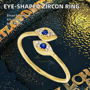 Dernière bague en argent sterling 925 plaqué or avec zircone en forme d'œil, pour filles, cadeau de mariage et de fête, bijoux tendance - Product Image 2