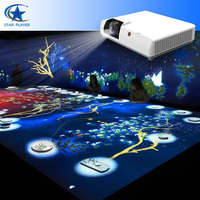 Projecteur d'Affichage Holographique 3D 4D Mobile Immersif, pour Chambre, Restaurant, Mappage Interactif Intérieur, Android
