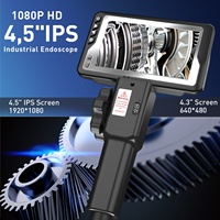 Endoscope articulé à 360 degrés sur mesure pour usine, caméra d'inspection Micro USB IP67 avec écran HD IPS de 4,5 pouces, boroscope