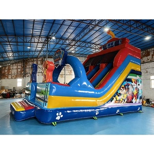 Divertido Castillo Inflable <span class=keywords><strong>de</strong></span> la Patrulla Canina con Tobogán y Pista <span class=keywords><strong>de</strong></span> Obstáculos para Fiestas Infantiles y Diversión en el Patio Trasero - Product Image 3