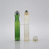 Nouveau design, flacon à bille en PETG semi-transparent de 20 ml avec bouchon à vis pour huile essentielle, soin des yeux, emballage cosmétique, logo personnalisé