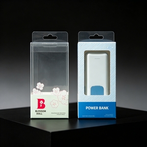 Boîte cadeau transparente personnalisée en PVC pour chargeur mobile, boîtes en plastique transparent APET pour batterie externe pour l'électronique grand public - Product Image 5