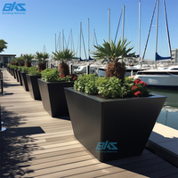 Aluminium Grandes Fournitures de Jardin Pots Jardinières Boîte en Métal Maison Décorative Produits Smart Home pour Café Restaurant Avec Treillis