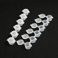 Boîtes de peinture acrylique miniatures en plastique vides de 2/3/5/10/15 ml, bandes de peinture réutilisables, mini pots de peinture vides en plastique avec couvercle