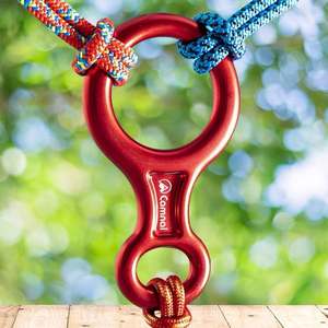 Expédition rapide Noir 8 Anneaux En Aluminium Descendeur 35KN Dispositif D'assurage Rope Grab pour Rappel Équipement De Protection Contre Les Chutes - Product Image 5