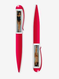 Bolígrafo <span class=keywords><strong>de</strong></span> plástico para mujer, tira <span class=keywords><strong>de</strong></span> vestido, 3D, 2D, PVC, bola líquida promocional, pelador - Product Image 2