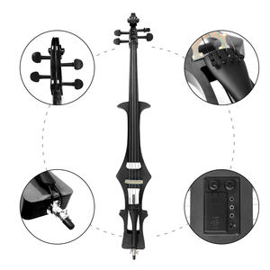 <span class=keywords><strong>Violoncelle</strong></span> électrique silencieux Plug Play en bois massif 4/4 pleine taille pour adultes, avec étui de transport arc inclus SET - Product Image 4