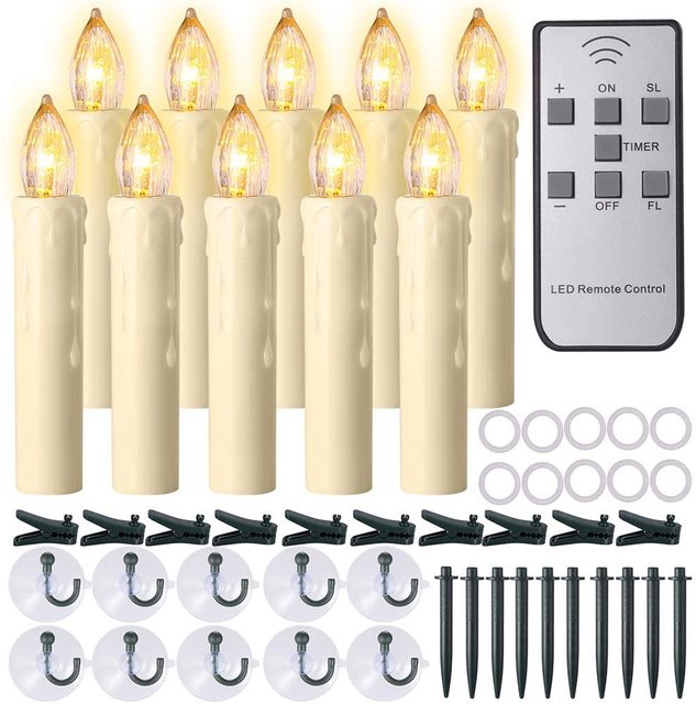 12pcs Remote Control LED Candles Wireless Christmas Candles LED Flickering Flame
