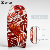 Bodyboard léger pour enfants à motifs imprimés, design tropical, planche de surf pour les sports nautiques, plage, piscine, mer, vagues, débutants
