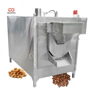 Small Industrial Cylinder Coal Hot Air Cocoa Beans Roaster 50Kg Rotary Peanut Roasting Machine Philippines