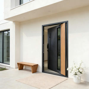 Puerta de Entrada Principal de Lujo de Primera Calidad, Moderna, Pivotante, de Aluminio - Product Image 6