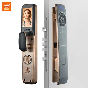 Kunci pintar sidik jari, kunci pintu Digital pengenalan wajah 3D otomatis dengan bel pintu
