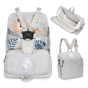 For Real Madrid Gray <b>Booster</b> Mod <b>High</b> <b>Chair</b> & <b>Booster</b> Seat - Product Image 1