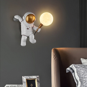 Nordic LED personalità astronauta luna camera dei bambini lampada da parete cucina sala da pranzo camera studio balcone corridoio lampada spaziale - Product Image 4