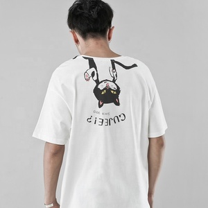 Men's T-shirt Short Sleeve T-shirt Custom Loose Cats <strong>Funny</strong> Cartoon <strong>Tshirts</strong> With Logo Custom Logo Printed Printed T Shirts T/T - Product Image 2