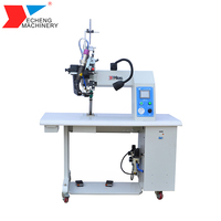 Machine à coudre automatique à aiguille unique à haut rendement pour mécanisme d'alimentation manuelle des chaussons en composants de pompe à noyau en plastique