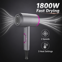 Sèche-cheveux professionnel haute vitesse avec diffuseur, moteur AC, ions négatifs, pour usage domestique – Meilleure vente