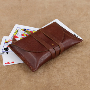 Sac de rangement pour cartes à jouer en cuir pour jeux de divertissement, organisateur de cartes à jouer pour hôtel et KTV, étui portable pour cartes de tarot en plein air - Product Image 1