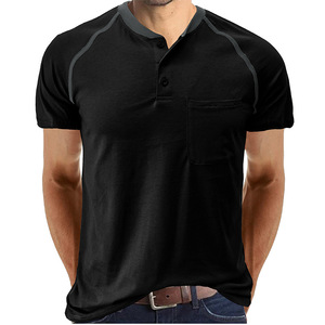 Fashion Men's Henley <strong>Shirts</strong> Classic Short Sleeve Basic Button Front Pocket Plain <strong>T</strong> <strong>Shirts</strong> - Product Image 4