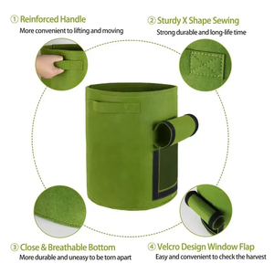 Sacs de culture en feutre respirant pour plantes d'intérieur et d'extérieur, pochettes pour semis pour usage en jardin - Product Image 2