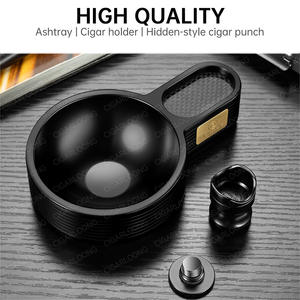 منفضة سجائر سيجار فاخرة كلاسيكية من CIGARLOONG، ولاعة لهب ثابت أنيقة، وطقم تدخين غليون 3 في 1، مجموعة هدايا السيجار - Product Image 2