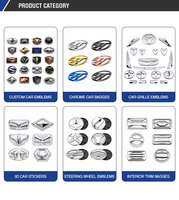 Badges de voiture personnalisés en plastique ABS anti-rayures à faible MOQ, emblèmes automobiles pour la création de plaques nominatives personnalisées
