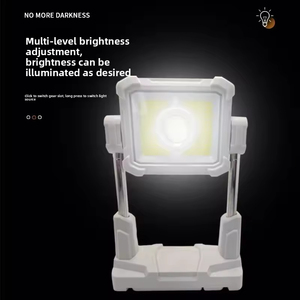 Lámpara LED Multifuncional de Alta Potencia para Trabajo y Transmisión en Vivo, Nueva Lámpara de Camping Retráctil con Carga Solar COB, ABS para Camping - Product Image 2