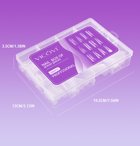 Modèle professionnel d'extension d'ongles sans forme, design mixte, 288 pièces, double moule d'extension d'ongles pour Polygel - Product Image 5