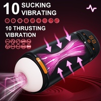 Pompe à pénis pour homme - Jouets sexuels pour hommes avec pompe à vide améliorée 12 S et 10 fonctions de vibration, de rotation et de succion