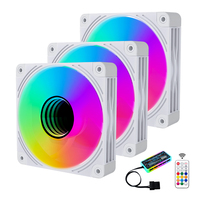 Kipas Pendingin CPU Gaming ARGB 120mm RGB OEM ODM Kustom Pabrik untuk Casing PC ATX dengan Bantalan Cair PWM 4Pin 12V