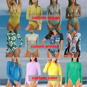 Factory Manufacturer High Quality Thick Swimming Surfing Wetsuit Custom Bodysuit Wholesale 1 Piece Monokini Swimsuit