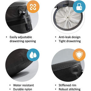 Classic Chalk <b>Bag</b> for Rock Climbing, Bouldering Chalk <b>Bag</b> Bucket with Quick-<b>Clip</b> Belt, Zippered Pockets and Pouch - Product Image 3