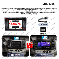 Panneau stéréo audio pour voiture pour NISSAN PRIMASTAR 2006-2014 & OPEL VIVARO 2006-2010 & RENAULT TRAFIC 2001-2010, cadre d'autoradio
