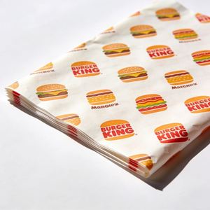 Papier d'emballage alimentaire anti-graisse personnalisé, recyclé, biodégradable, pour hamburgers et sandwichs, papier d'emballage alimentaire anti-graisse de qualité alimentaire - Product Image 3