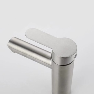 Robinet de lavabo en acier inoxydable 35 mm, mitigeur monobloc finition brossée pour salle de bain et toilettes - Product Image 2