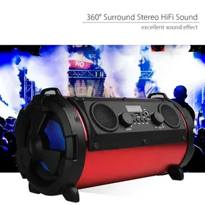 20202 חם סטריאו Hi-Fi Surround סופר בס סאב רמקולים FM רדיו TF AUX USB 15W כחול שן אלחוטי נייד רמקול