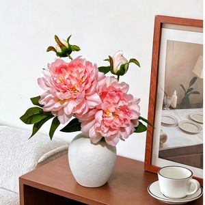 Arrangement de fleurs de pivoine artificielles, fleurs en soie, décoration de vase, décoration de la maison, du bureau, du mariage - Product Image 2