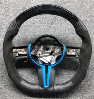 Volant en fibre de carbone YLB avec LED pour BMW G82 M4 G20 G30 X3 G01 X4 G02 G11 G12 G80 G81 M8 F92 avec bouton chauffant