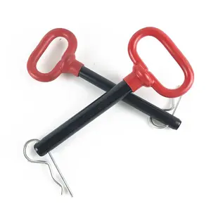 YH1695-enganche de cabeza roja para tractor, fabricante profesional, pin con clip