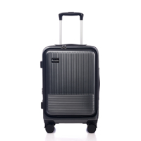 Valise de chariot de voyage extensible à haute capacité ouverture avant ABS PC Spinner roulette TSA serrure pratique pour les déplacements